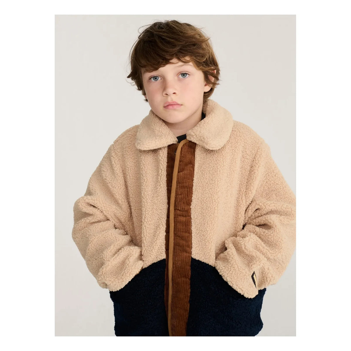 Bobo Choses - Reversible Sherpa Jacket Made from Recycled Fibers | Brown