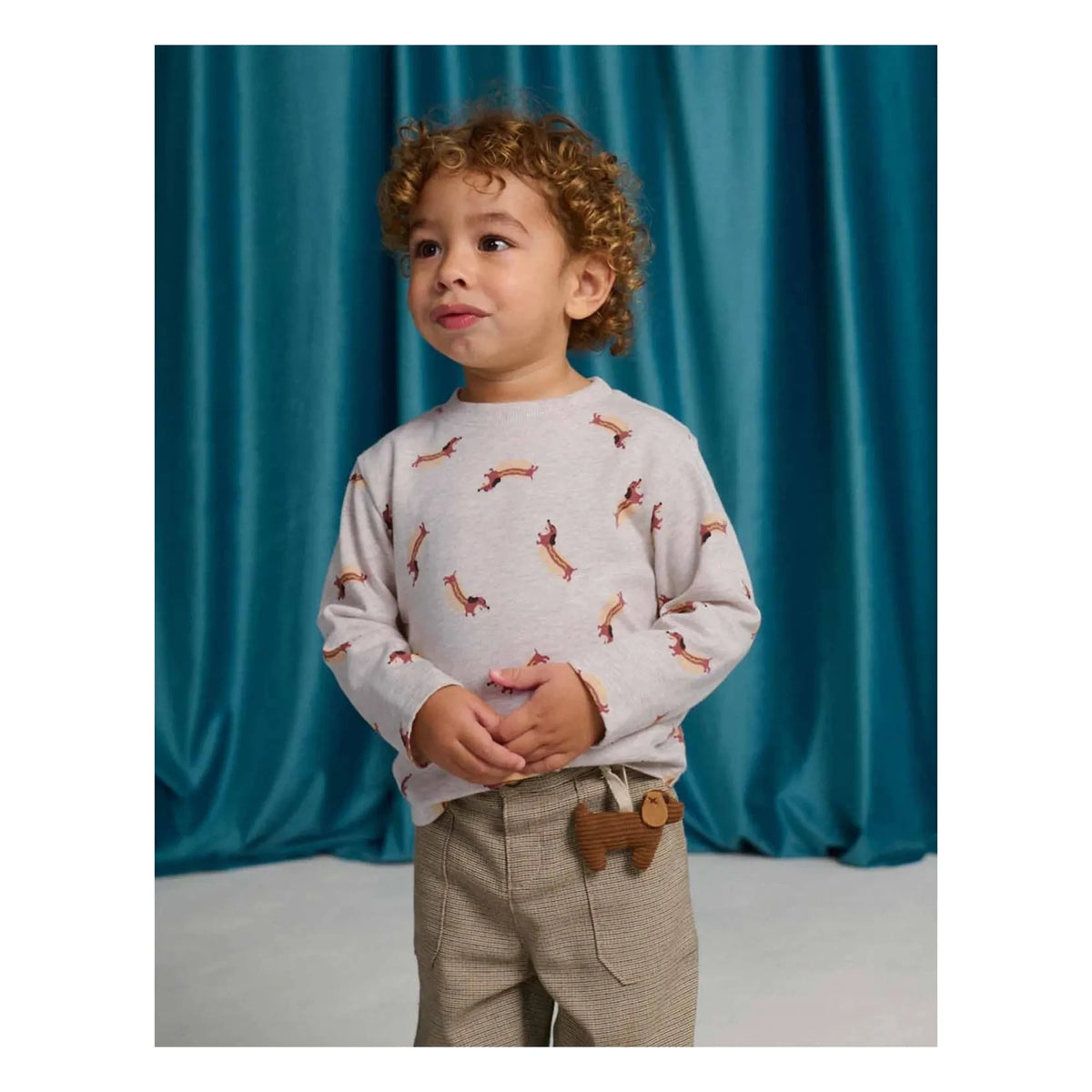 Gingersnaps - Piero Hot Dog T-Shirt | Heather beige