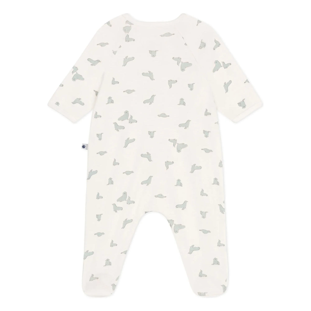 Petit Bateau - Barinou Organic Cotton Footed Pajamas | Ecru