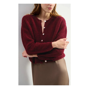 American Vintage - Vitow Alpaca Cardigan | Cherry Wood