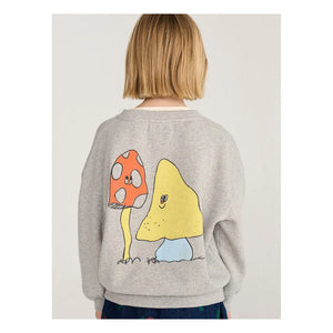 Bobo Choses - Mushroom Sweatshirt Organic Cotton | Heather Grey