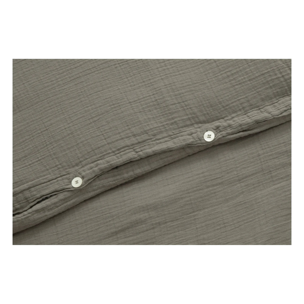 garbo&friends - Geranium Cotton Muslin Duvet Cover | Khaki