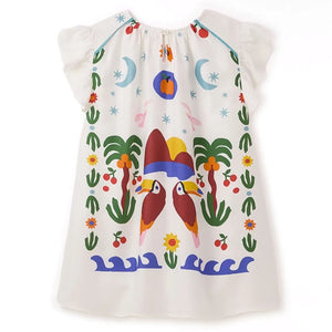 Fabula - Toucan Dress | White