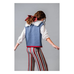 birinit - Sleeveless Argyle Merino Wool Sweater | Blue