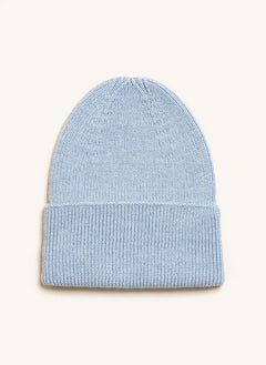 Hvid - Fonzie Merino Wool Baby Hat | Light Blue