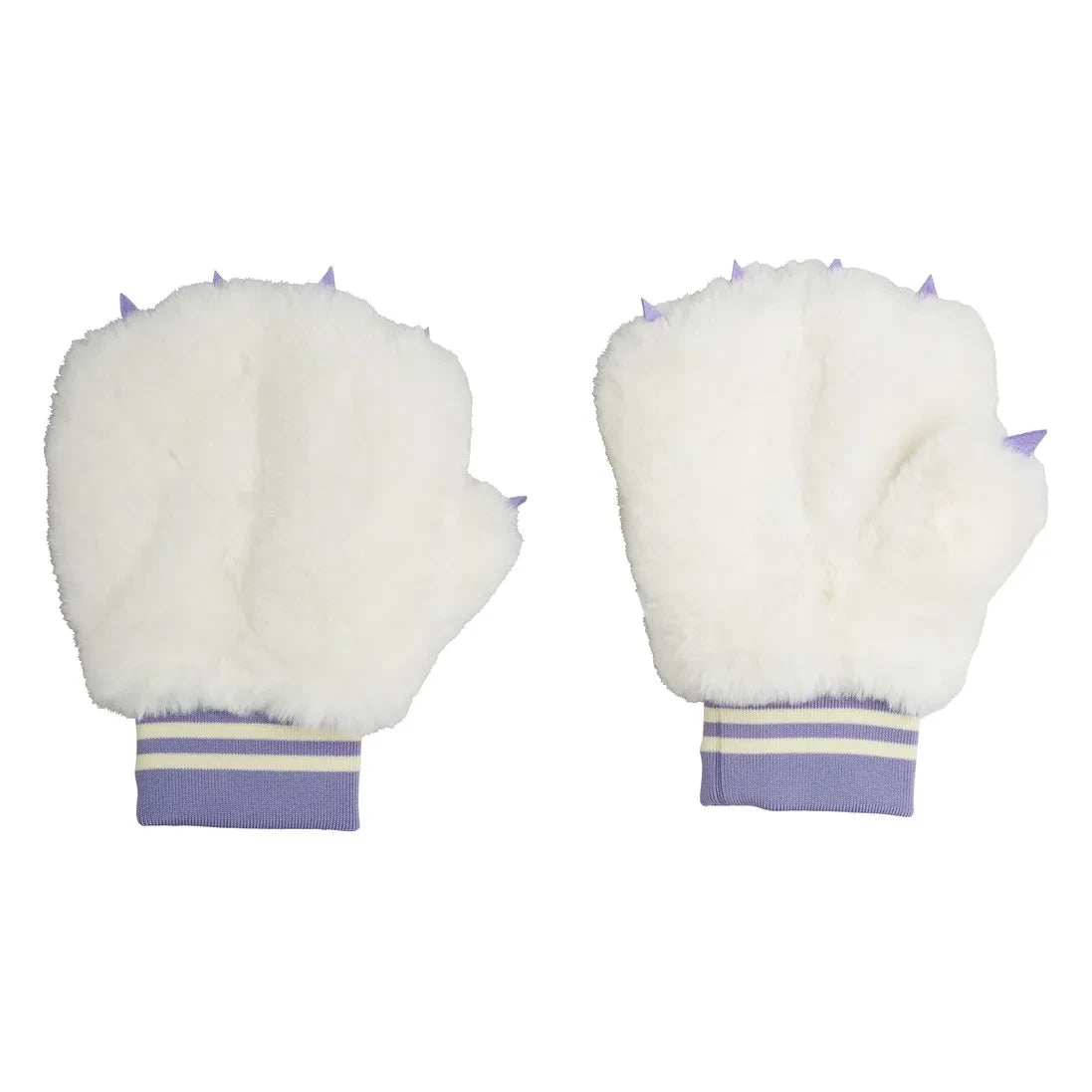 Mini Rodini - Ours Fur Mittens Recycled Fibre | Ecru