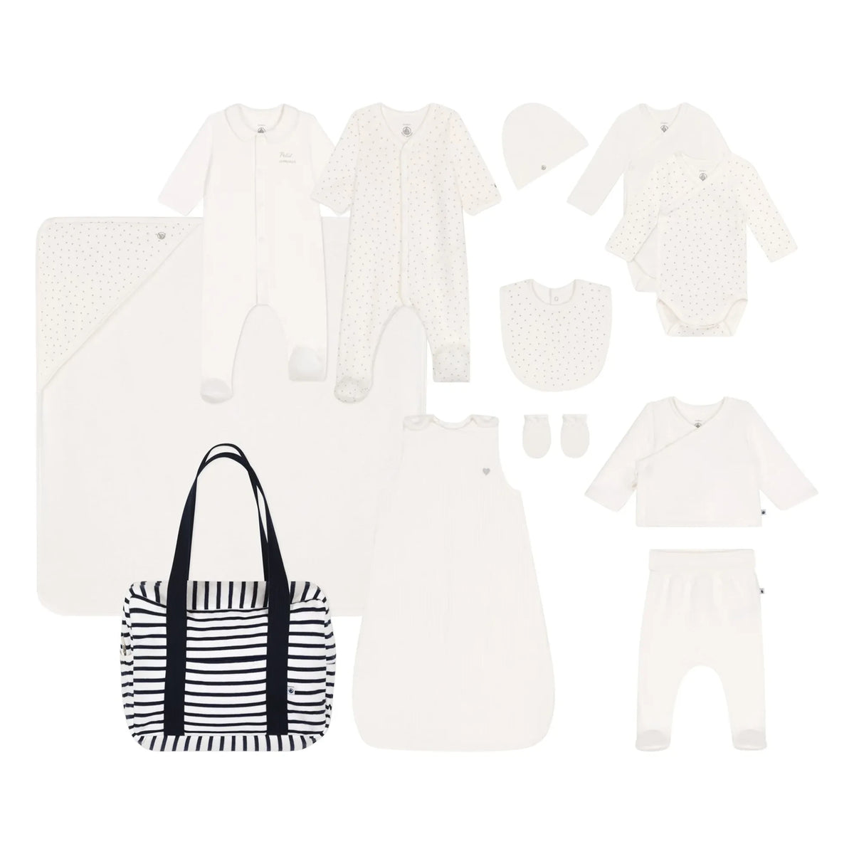 Petit Bateau - Organic Cotton Striped Maternity Bag | Navy