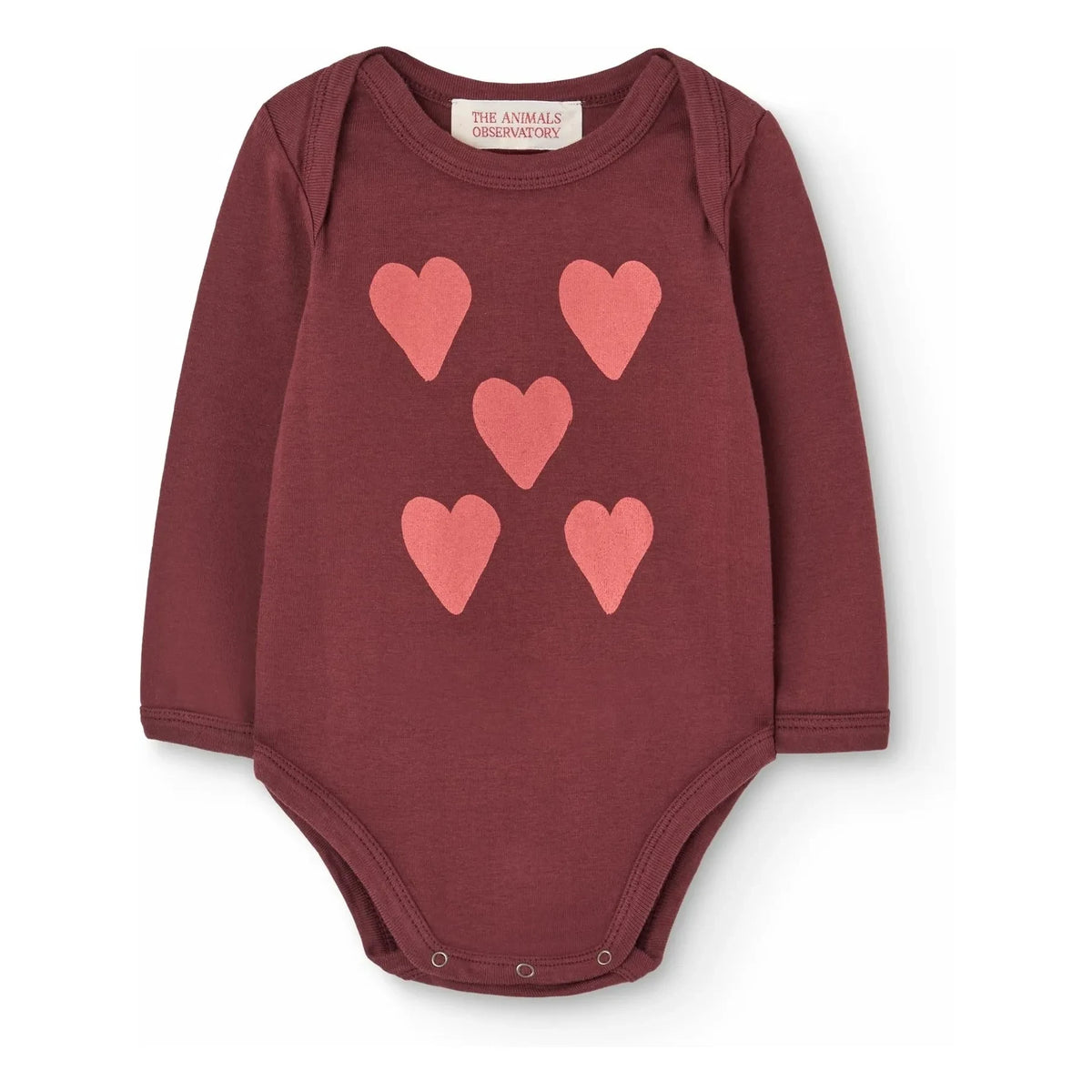 The Animals Observatory - Wasp Body Hearts Organic Cotton | Burgundy