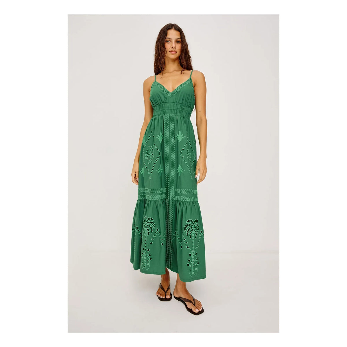 Rails - Blair Cotton Poplin Embroidered Dress | Green