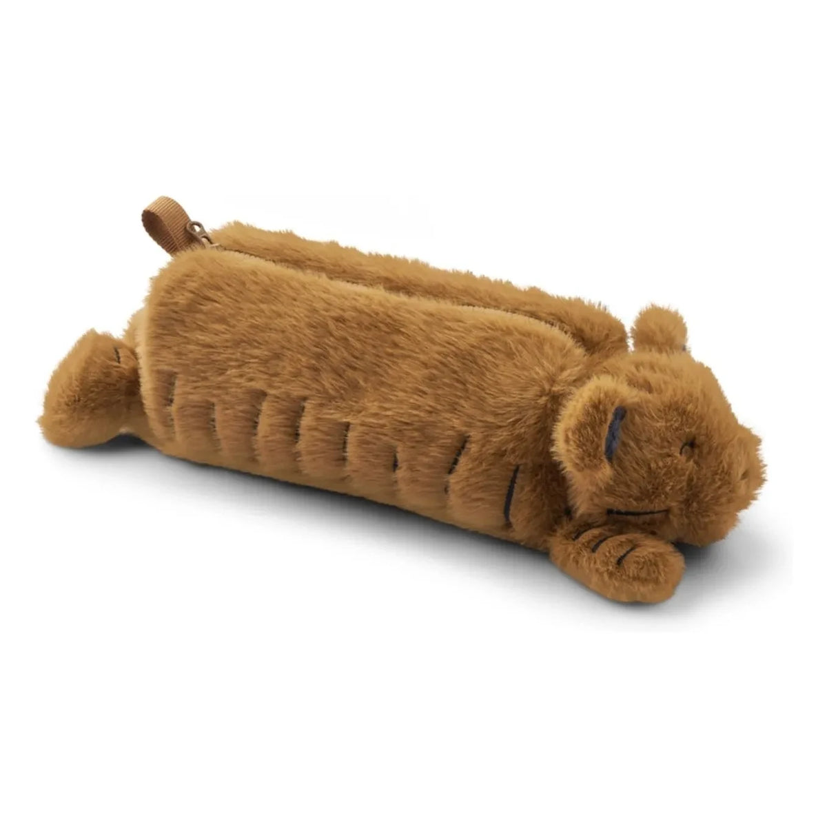 Liewood - Dalina Tiger Fur Pencil Case Recycled Fiber | Caramel