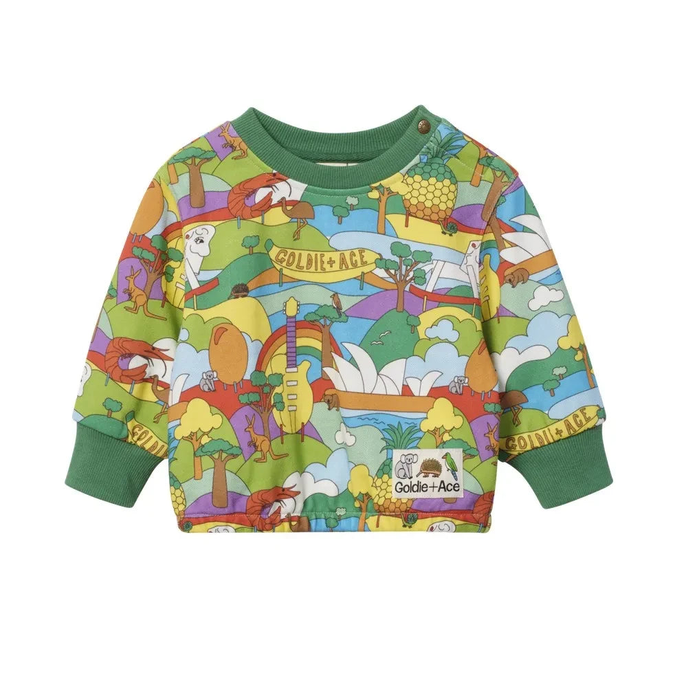 Goldie + Ace - Aussie Sweatshirt | Green