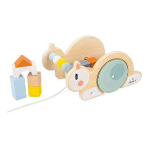 Janod - Cube Snail Pull Toy