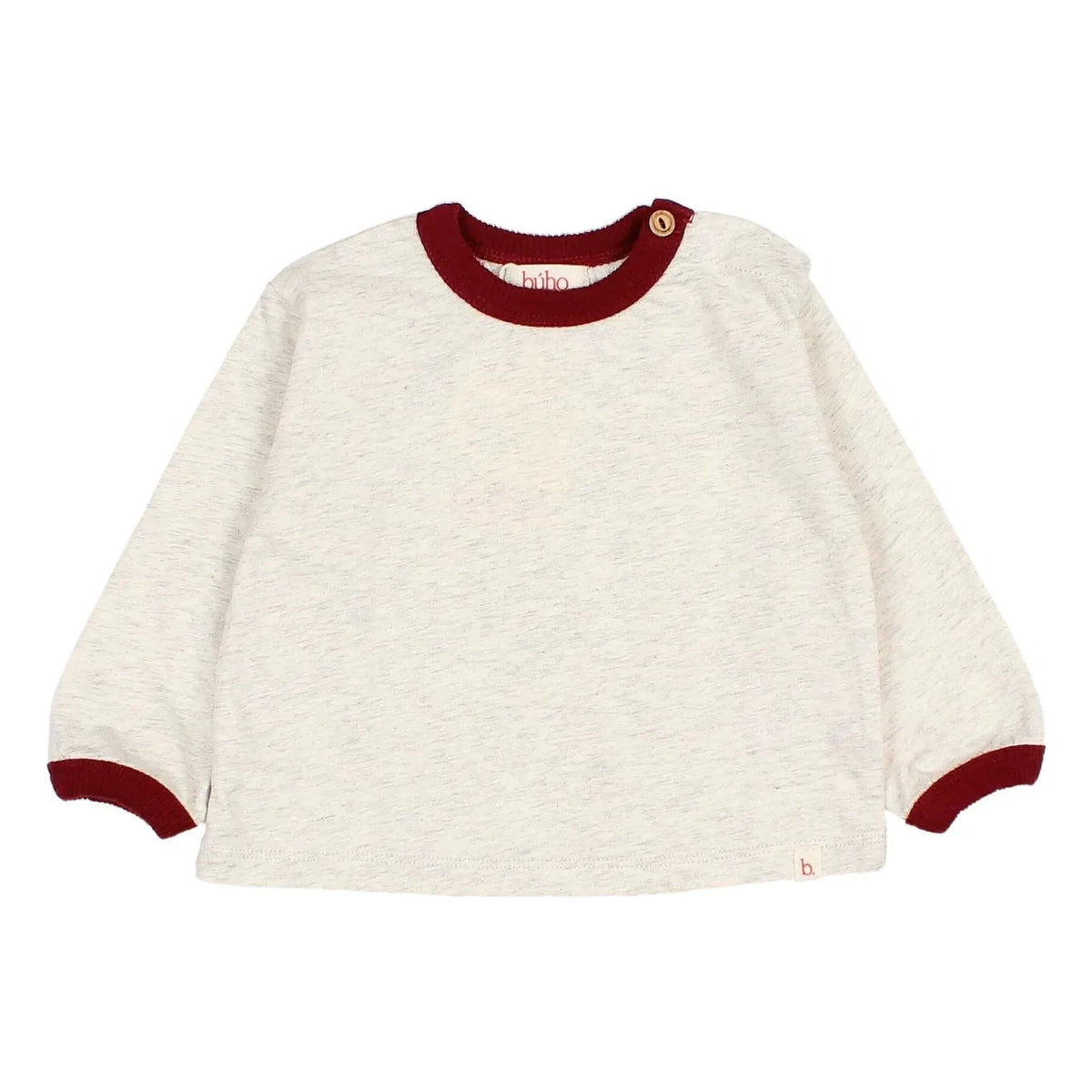 Búho - Contrasted Melange T-Shirt | Burgundy