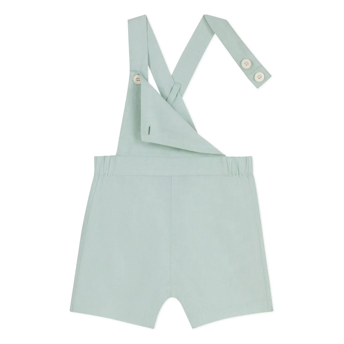 Petit Bateau - Linen Short Romper | Sage Green