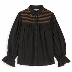 Maria de la Orden - Blossom Cotton Blouse | Black