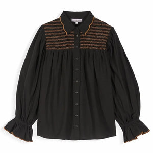 Maria de la Orden - Blossom Cotton Blouse | Black