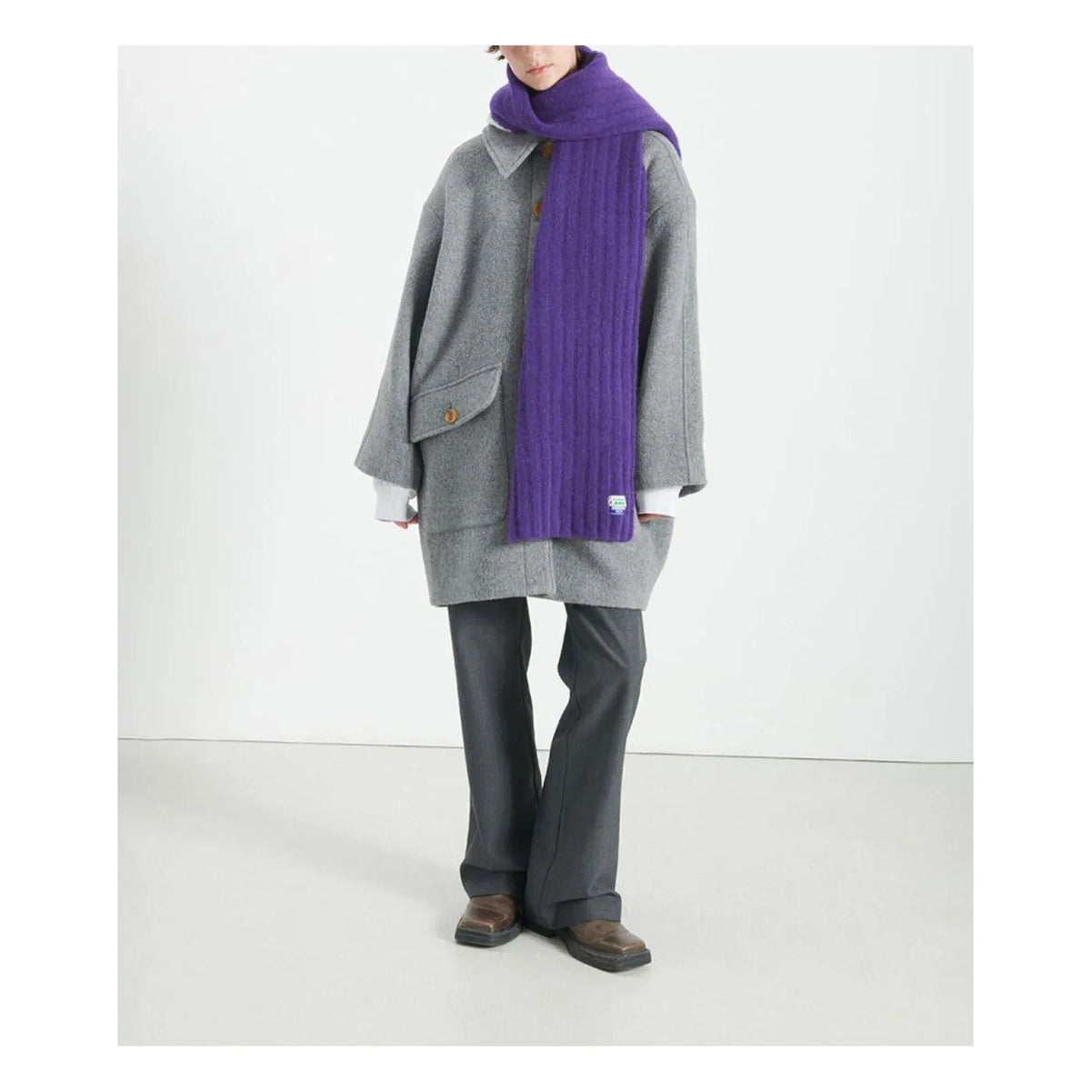American Vintage - Vitow Wool and Alpaca Scarf | Eggplant