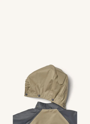 Wheat - Ajojo Raincoat Made from Recycled Fibers | Grey blue