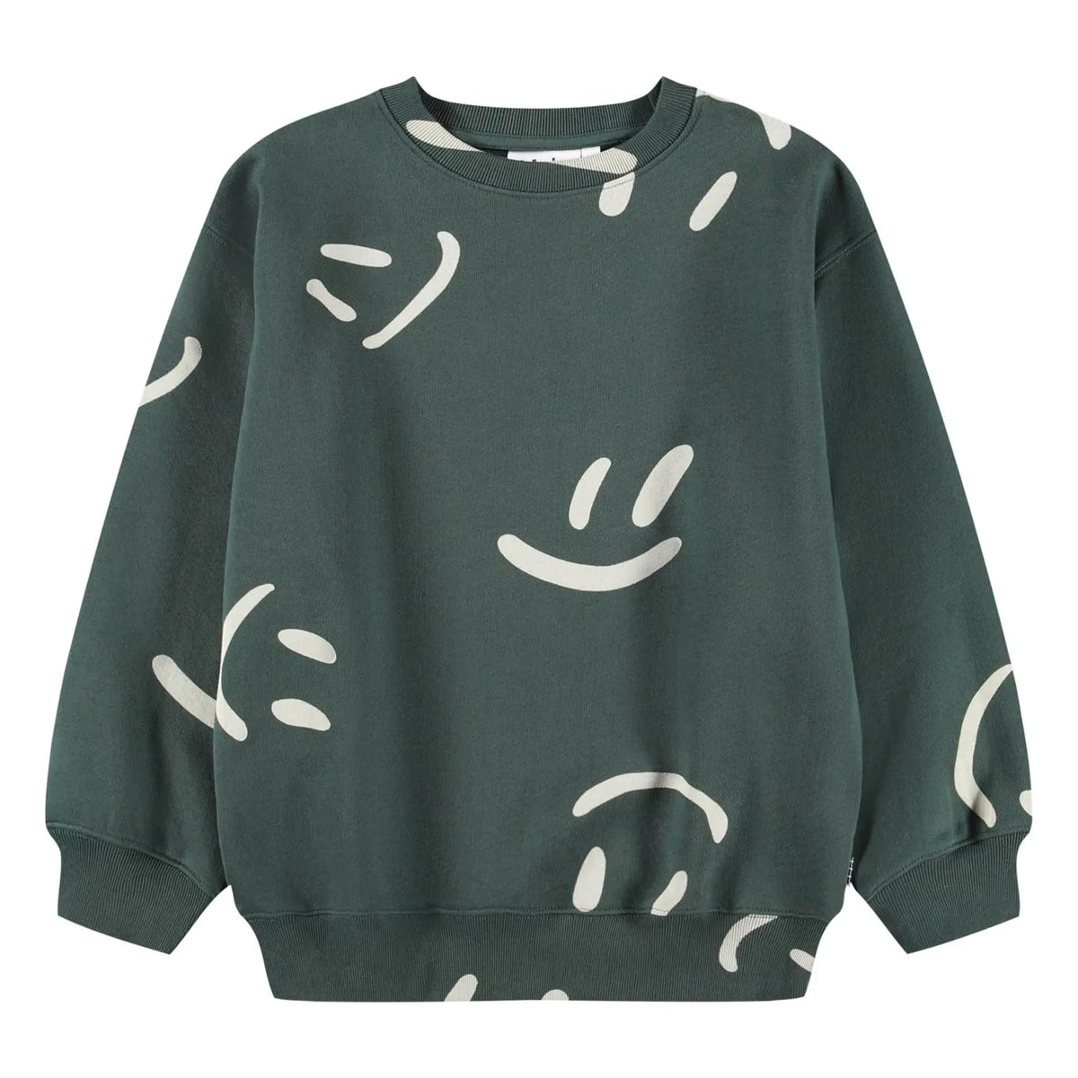 Molo - Monti Smileys organic cotton sweater | Green