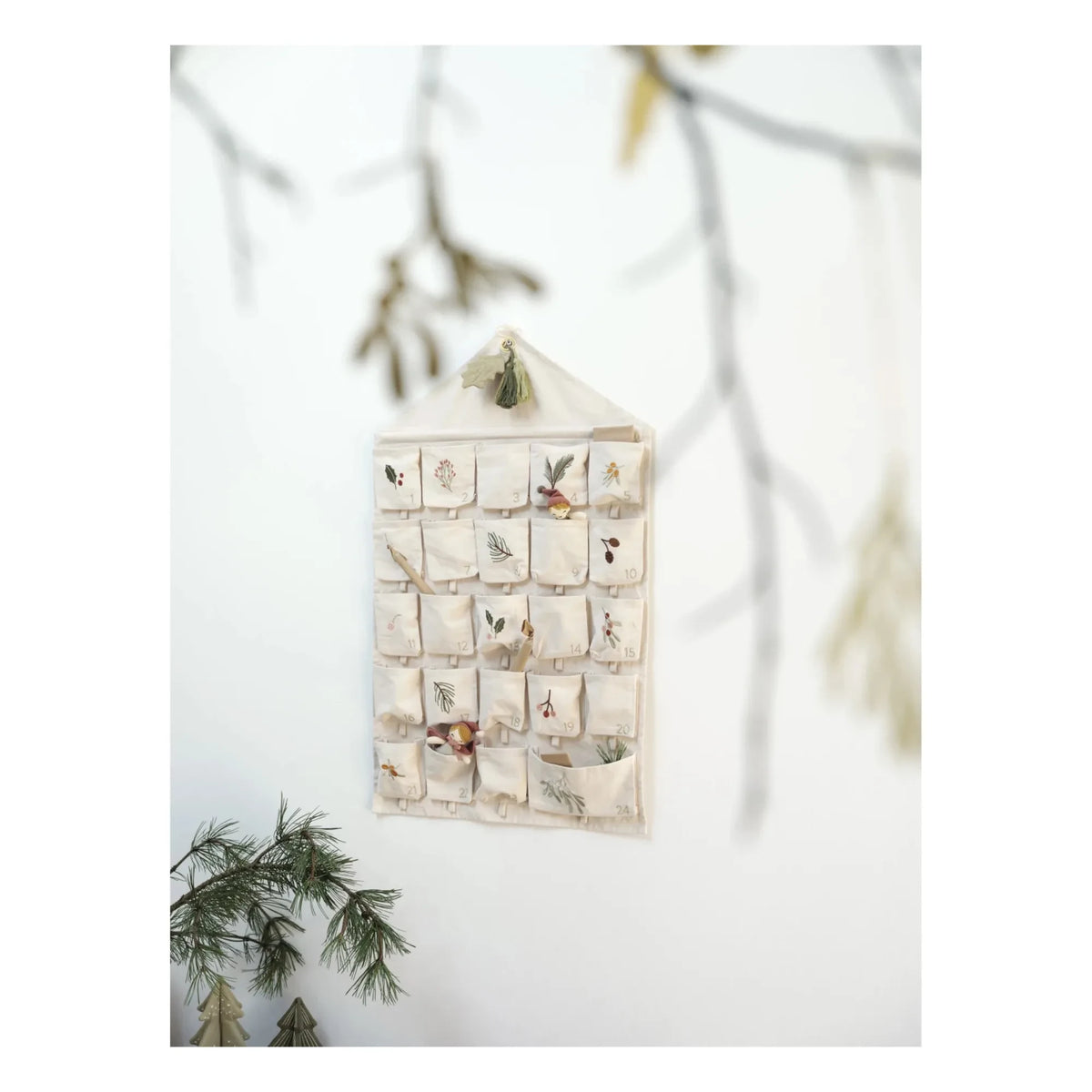 Fabelab - Yule Greens Organic Cotton Embroidered Advent Calendar