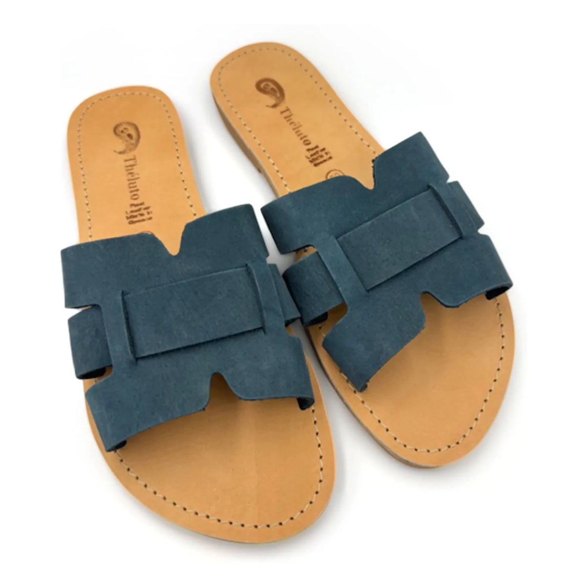 Théluto - Oriane Nubuck Mule | Blue