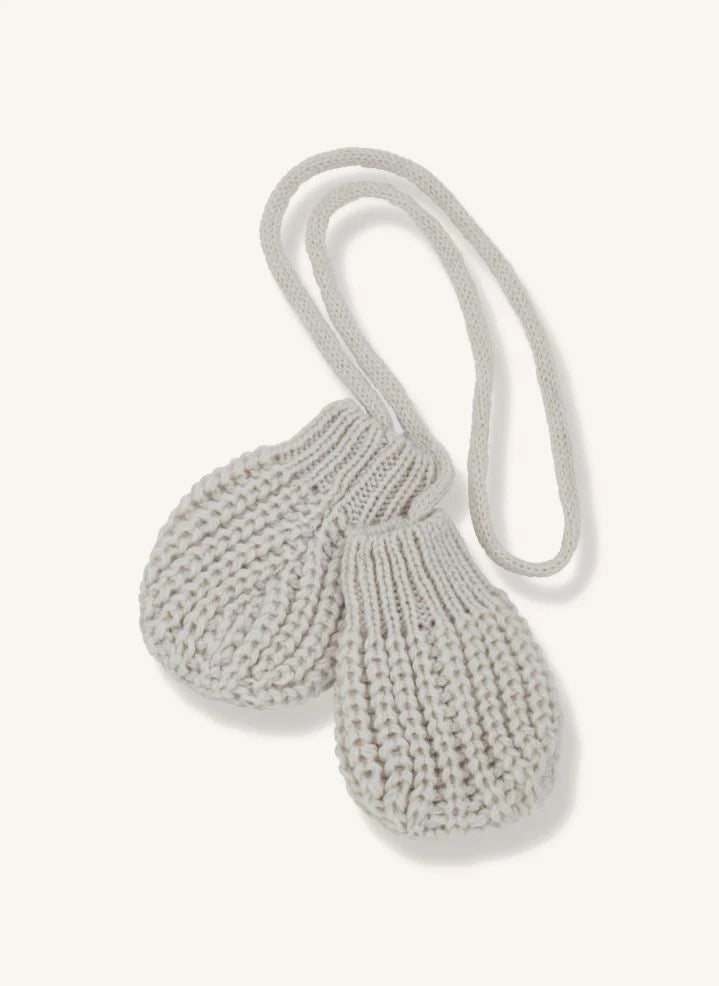 1+ in the family - Half-Wool Merinos Gloves | Ecru