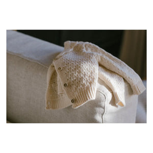 1+ in the family - Nimes Merinos Wool Cardigan | Ecru