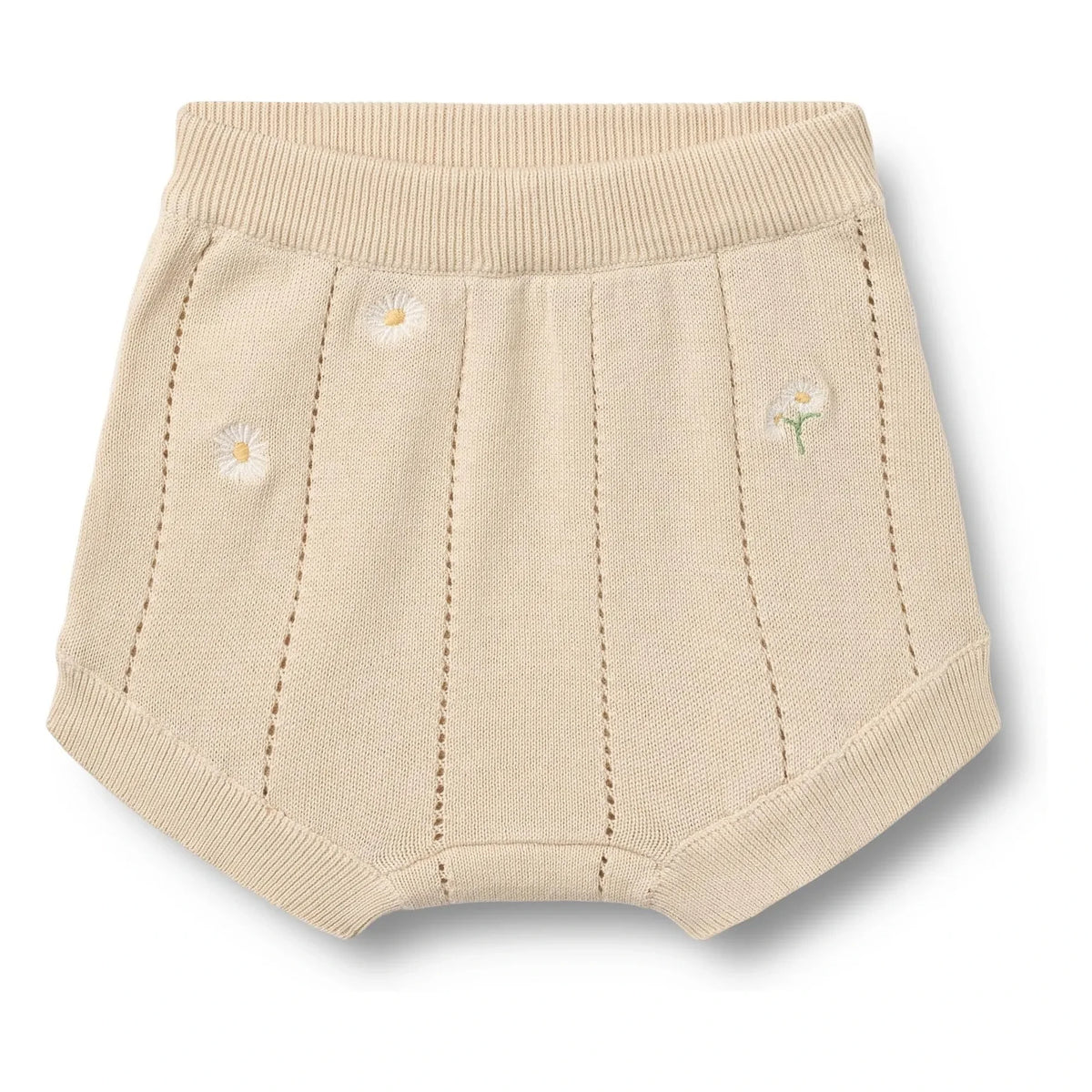 Wheat - Dua Flowers Organic Cotton Knit Shorts | Ecru