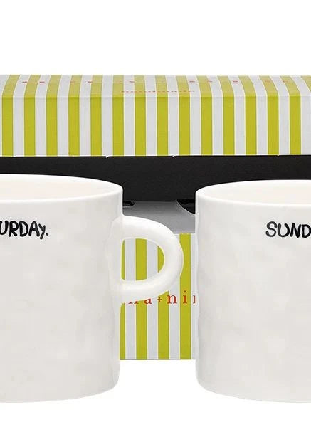 Anna + Nina - Weekend Cups - Set of 2 | White