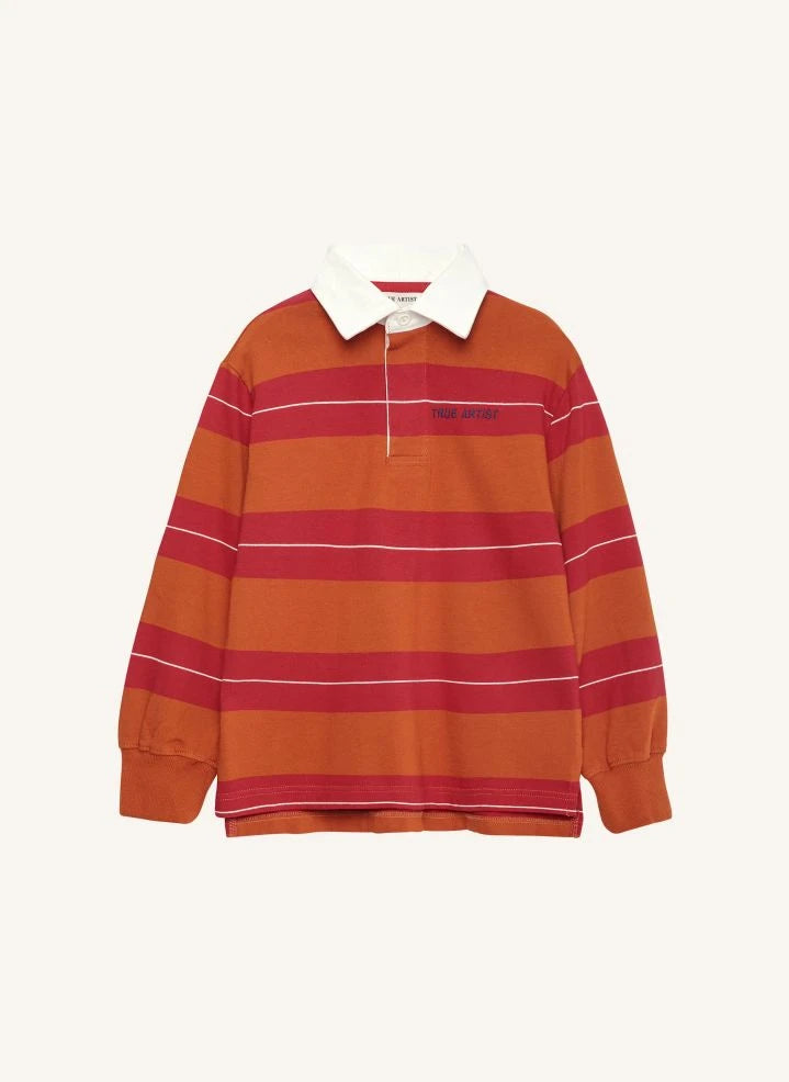 True Artist - Polo N°1 Striped Organic Cotton | Orange