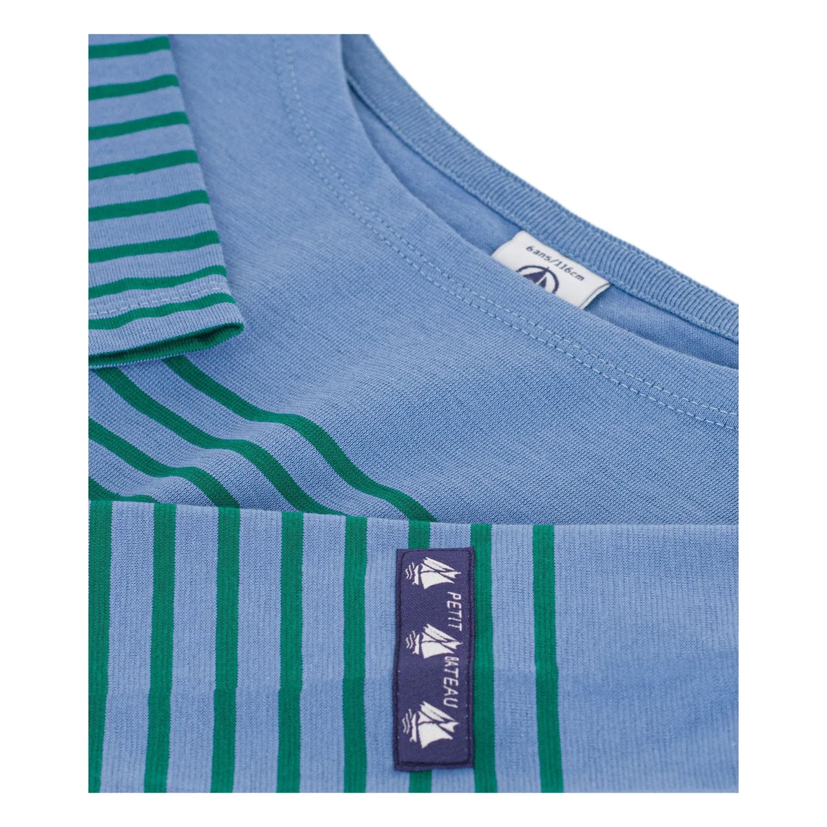 Petit Bateau - Plain Marinière T-Shirt Organic Cotton | Blue