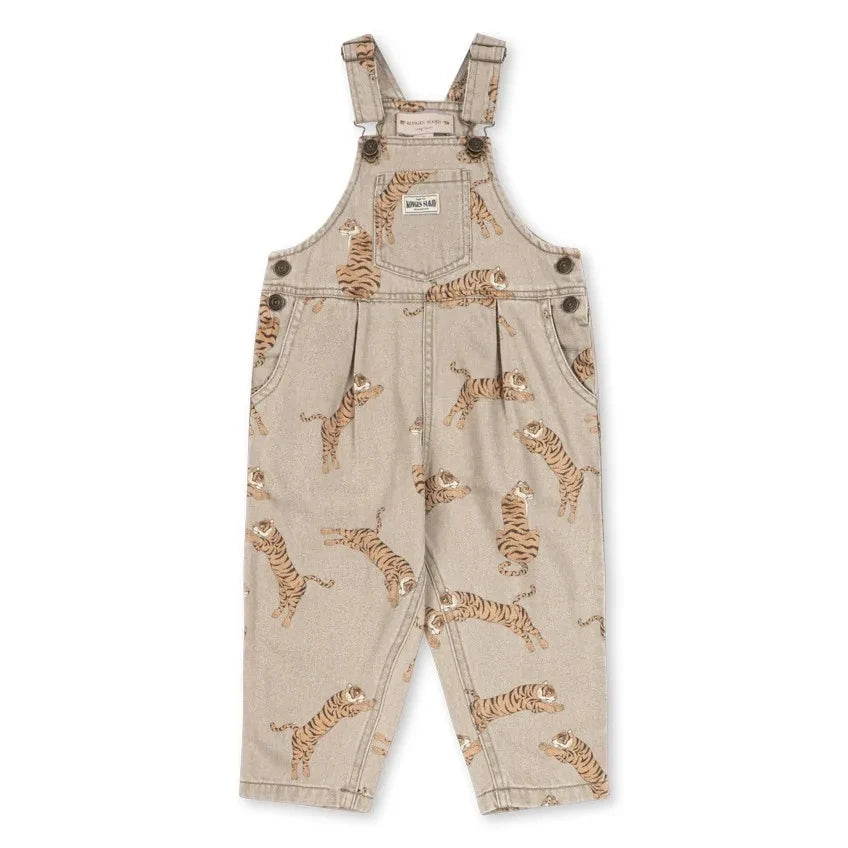 Konges Sløjd - Magot Tigers Organic Cotton Denim Jumpsuit | Beige