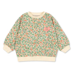Konges Sløjd - Loupy Floral Print Organic Cotton Sweatshirt | Green