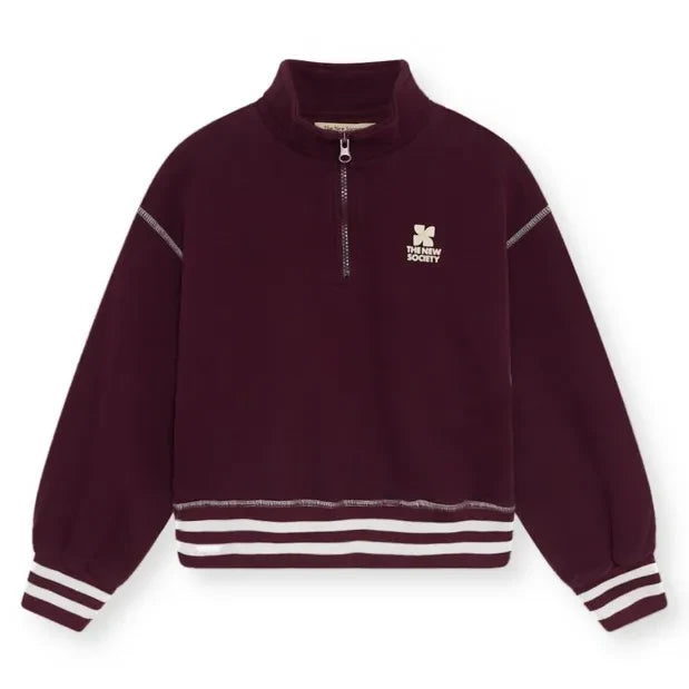 the new society - TNS Whisper Logo Sweater | Burgundy