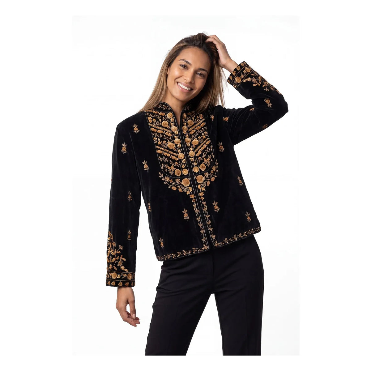 Virginie de Vinster - Camille Velvet Jacket | Black