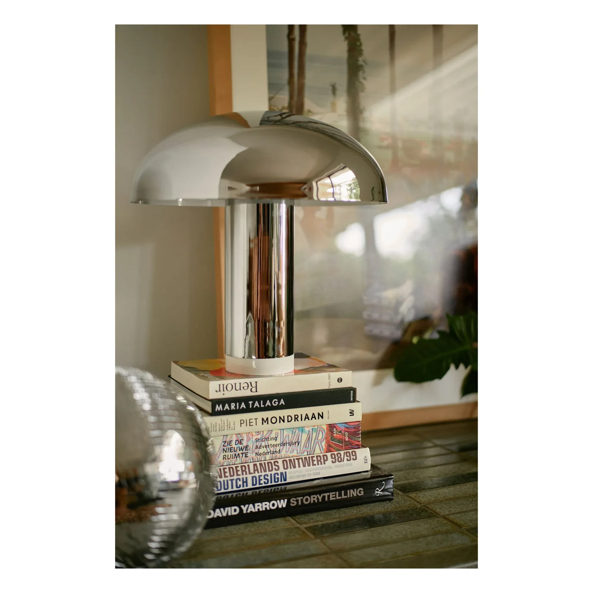 HKliving - Living Room Table Lamp | Chrome