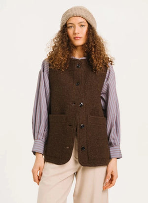 Sacrécoeur - Antonia Wool Cardigan | Brown