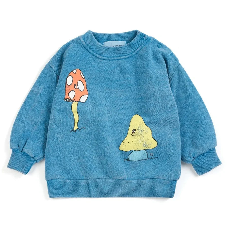 Bobo Choses - Mushroom Sweat Organic Cotton Baby | Blue