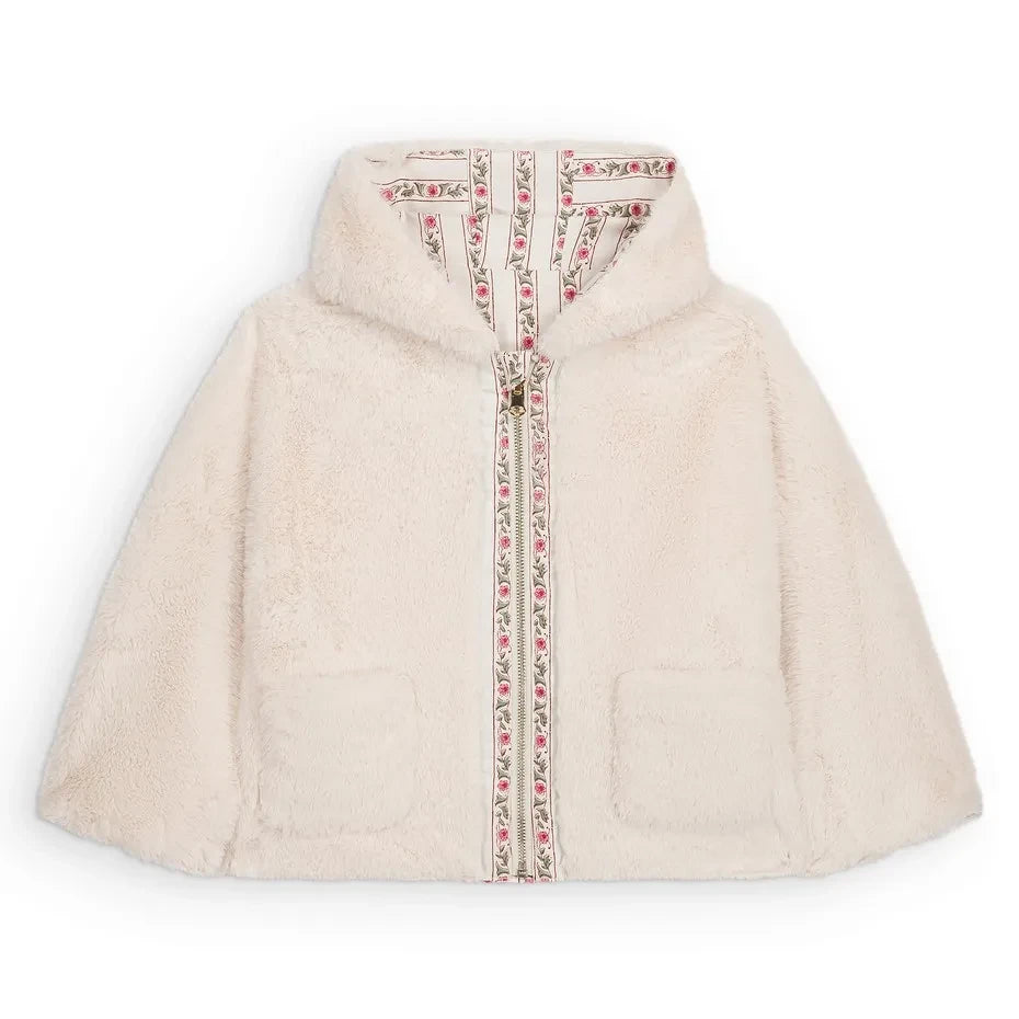 Louise Misha - Reversible Faux Fur Jacket | Cream