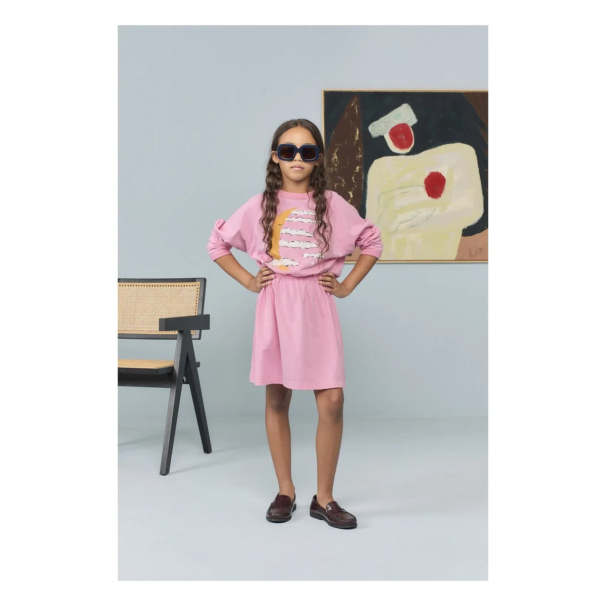The Animals Observatory - Pink Basset Cotton Dress