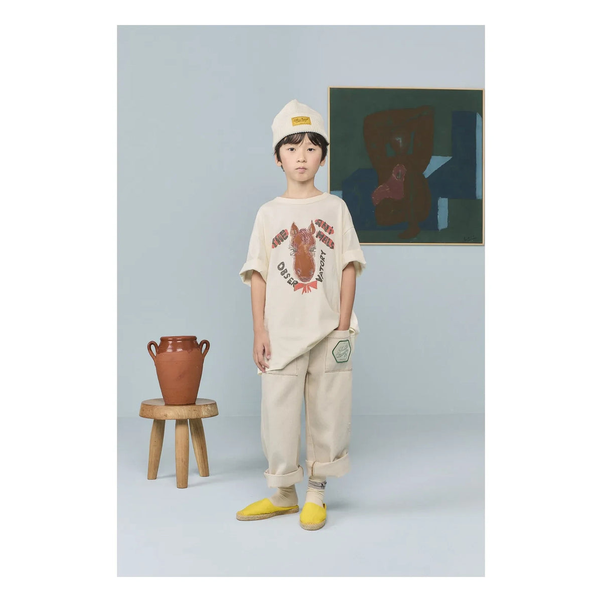 The Animals Observatory - Pom-pom Beanie Merino Wool | Ivory