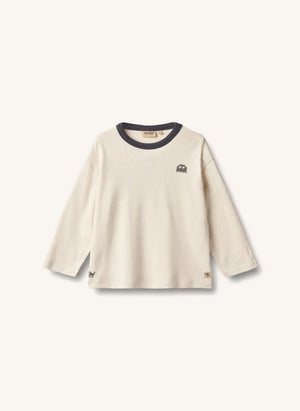 Wheat - Calvin Fantôme organic cotton T-shirt | Off-white