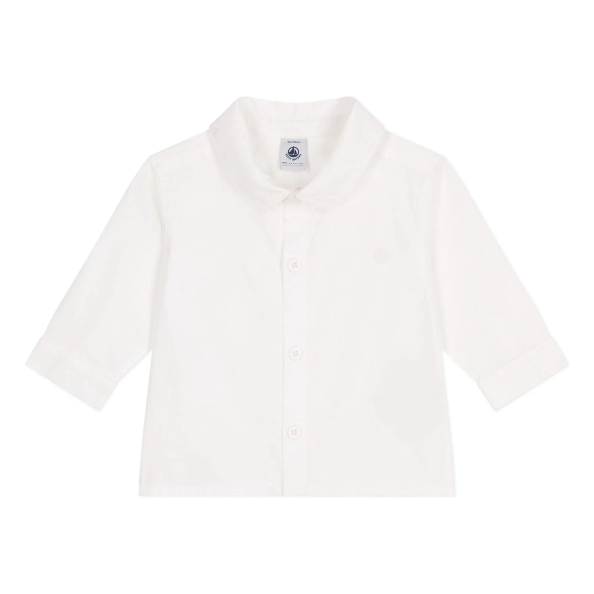 Petit Bateau - Baptism Organic Cotton Shirt | White