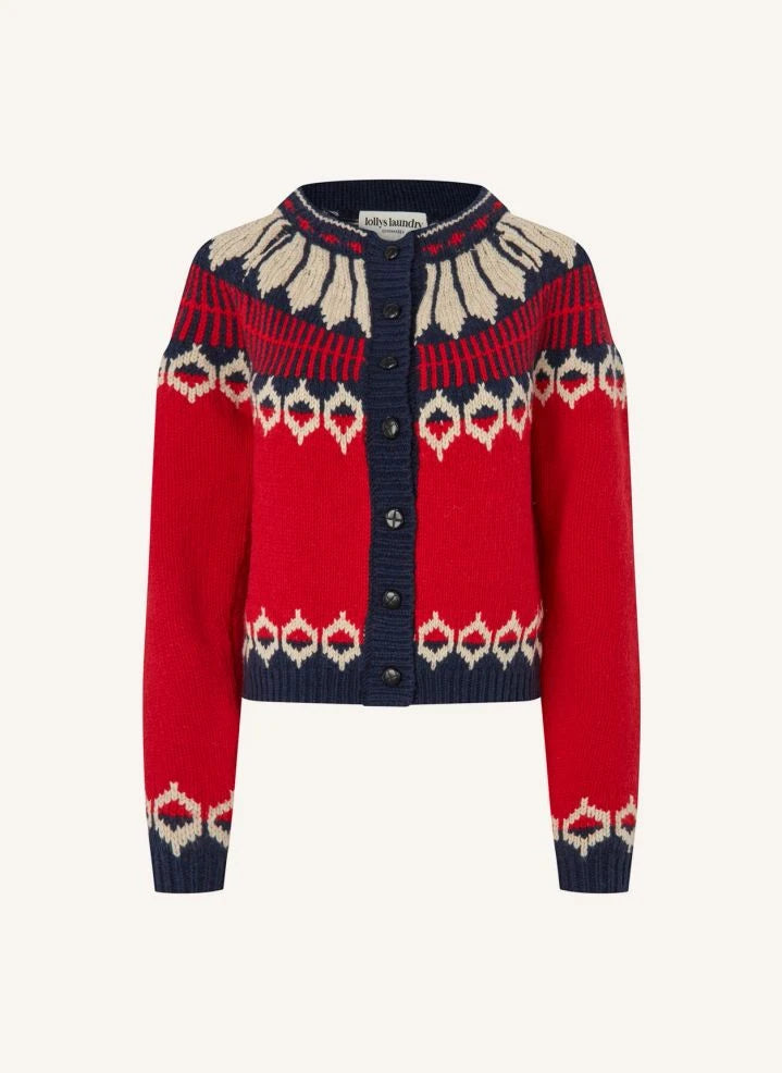 Lollys Laundry - Clare Wool Cardigan | Red