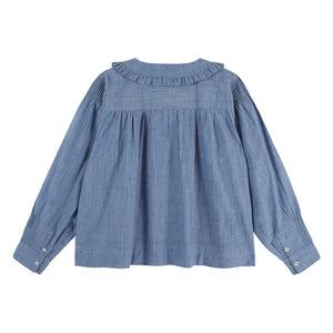 Emile et Ida - Ella Chambray Blouse | Blue