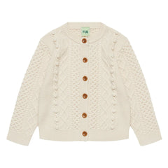 FUB - Merino Wool Aran Cardigan | Ecru