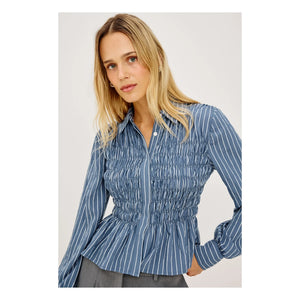 Rails - Bradshaw Striped Blouse | Denim Blue