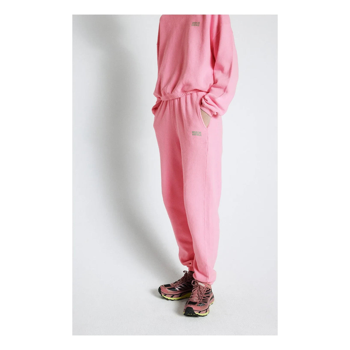 American Vintage - Izubird Cotton Jogger | Cherry Wood
