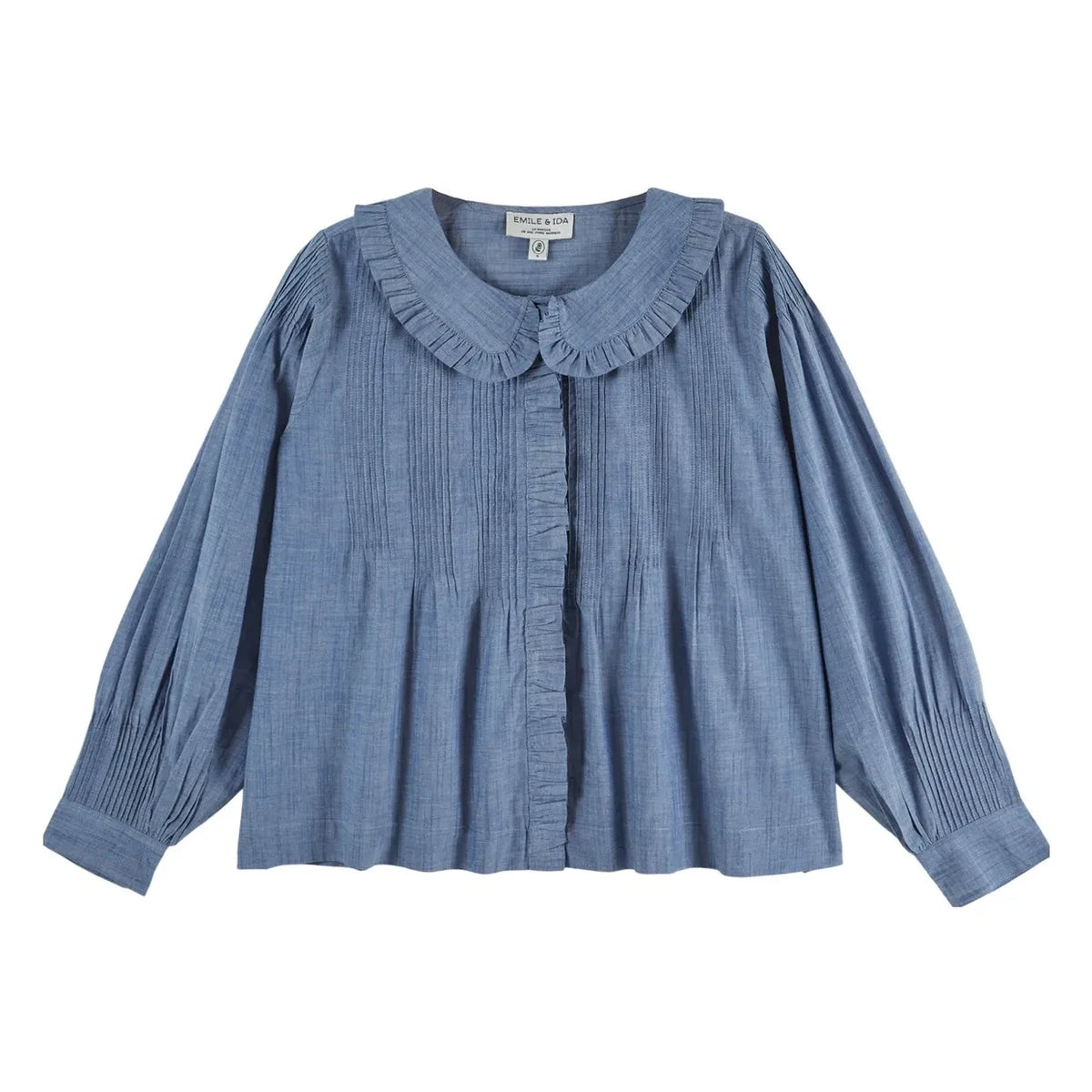 Emile et Ida - Ella Chambray Blouse | Blue