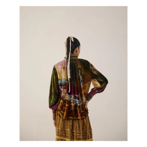 CORD - Farmer Lakeside Velvet Blouse | Burgundy